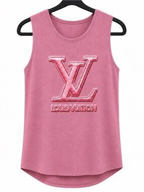 Rose Pink Logo Tank Top